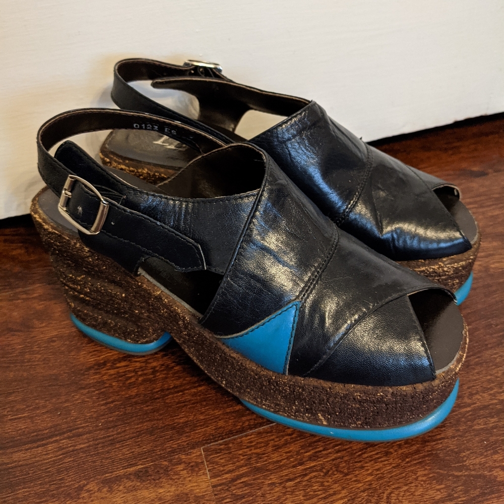 Stunning Italian Vintage Platform Sandals